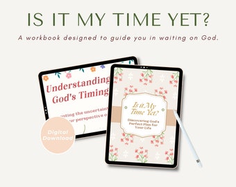 God's Timing Workbook, Christian Workbook, Digital Journal, God's Time, Bible Study Tool, Digital Journal, Church Gift, Woman Bible Tool
