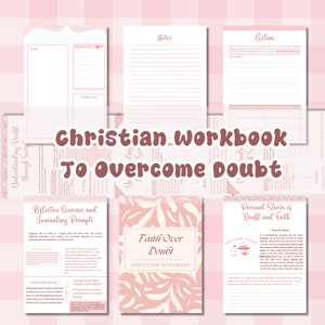 Christian Doubt Workbook, Faith Over Fear Digital Workbook, Anxiety Workbook, Healing Workbook, Study Bible Tool, Digital Journal