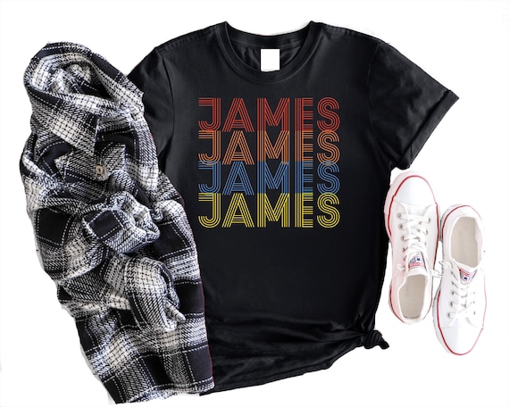 Custom Name T-Shirt, Personalized Colorful Text Tee, Custom Retro Name Shirt, Gift for Her, Kids Name Shirt, Multicolor Custom Tee