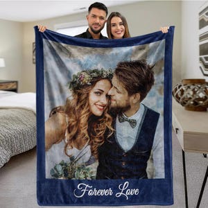 Customizable Photo Blanket, One Photo Gifts for him or her, Family & Friends Custom Gifts, Special Memory Keepsake, Christmas Gift