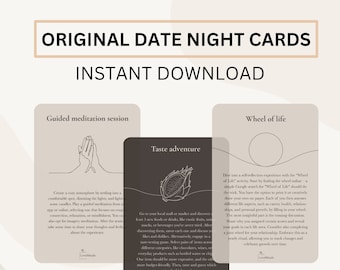 Date Night Cards - Hand-drawn Illustrations, Ideal for Date Night, Couples, Anniversary - Instant Digital Download, Unique Romantic Gift