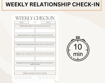 Weekly Check-In Template for Couples, Relationship Check-in Printable, Weekly Marriage Check-In, Weekly Marriage Meeting Digital