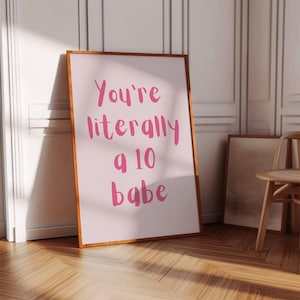 Girly Quote Poster | Girly Wall Art | Gift for Friend | Pink Poster | Quote Wall Art | Trendy Pink Room Decor | Women Empowerment Quote