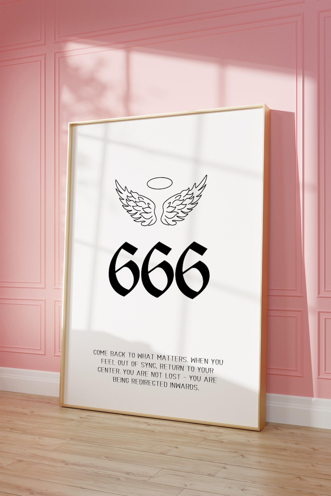 Angel Number 666 Poster | Spiritual Wall Art (digital Download) - Etsy
