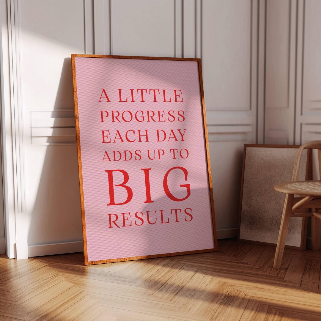 Inspirational Quote Print: Pink Motivational Wall Art (digital Download ...