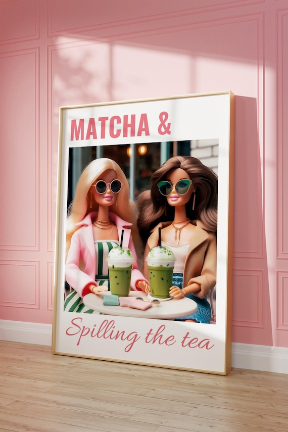 Girly Matcha Poster: Bestie Wall Art (Digital Download)