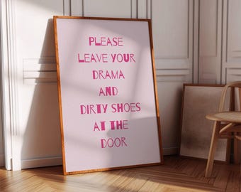 Poster Spruch: Pinkes Trendy Zimmer Dekor (Digitaler Download)