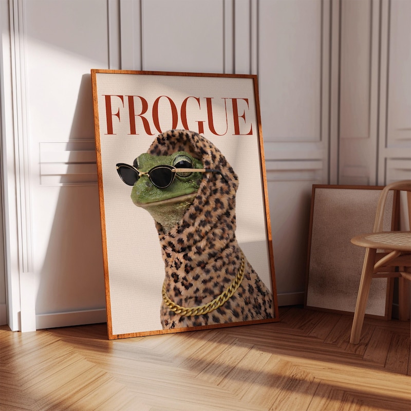 Girly Frog Poster - Etsy