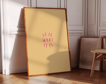 Positive Quote Print: Yellow Wall Art (Instant Download)