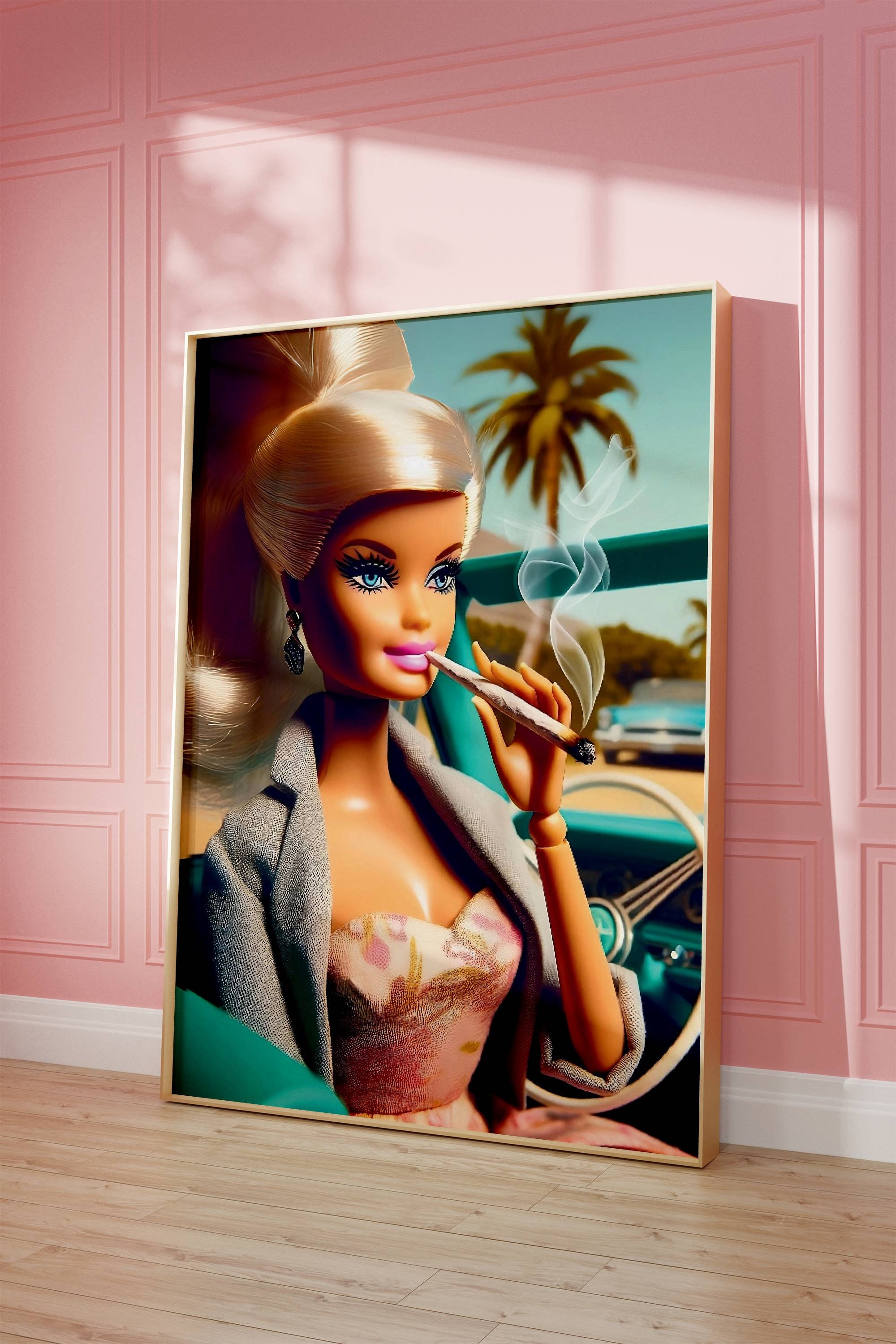 barbie smoking cigarette poster Barbie Smoking Print