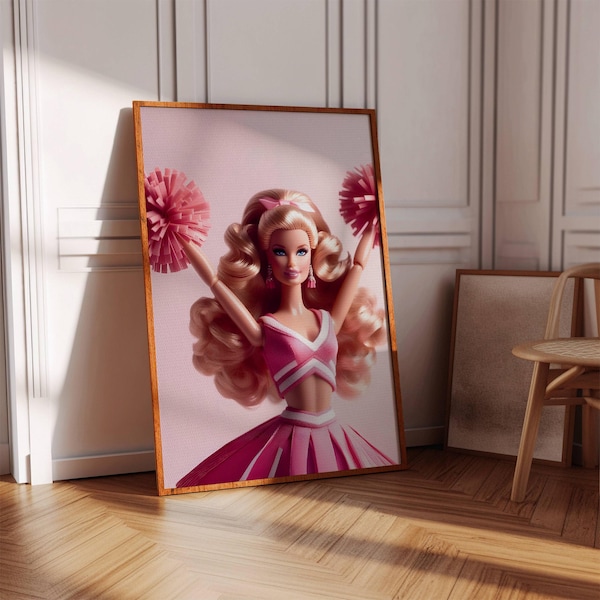 Cheerleader Art Print: Girly Room Decor (Digital Download)