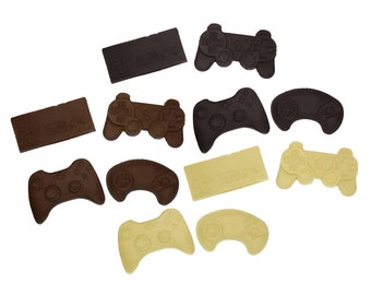 Gamepads/joysticks de chocolate, Play Station, Xbox, Nintendo, Dendy. Leche/Blanco/Oscuro