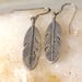 FEATHER Earrings, Sterling Silver Feather Earrings, Silver earrings, Sterling Silver earrings