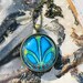 Glass Cabochon Necklace, Glass Cabochon Pendant Necklace, Abstract Print Pendant Necklace, Digital Print Glass Cabochon, Colorful Necklace