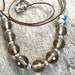 Smokey Quartz Beaded Necklace, Smokey Quartz Necklace, Smokey Quartz Jewelry, Smokey Quartz Faux Leather Necklace, Vegan Jewelry