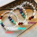 Clear Quartz Chakra Bracelet, Chakra Bracelet, Clear Quartz Chakra Yoga Bracelet, Yoga Chakra Bracelet, Chakra Mala Bracelet, Chakra