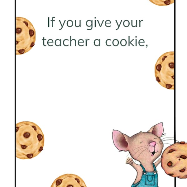 If You Give Your Teacher a Cookie Book Template Etsy If You Give Your Teacher a Cookie Book Template Etsy