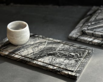 Antique Marble Tray: Natural Stone Centerpiece, Vanity Decor