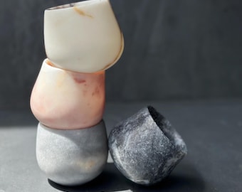 Handmade Marble Espresso Cup: Natural Stone Coffee Lover Gift