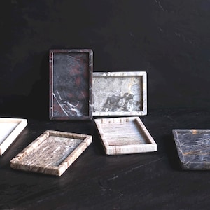 Mini Marble Jewelry Trinket Tray, Decorative Marble Tray, Bathroom Counter Catchall Tray, Small Perfume Tray, Coffee Table Decor, Key Tray