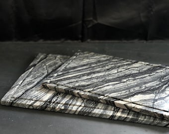Black Forest Marble Charcuterie Board, Dark Stone Cheese Platter, Natural Stone Serving Board, Ranch Housewarming Gift, BBQ Host Gift