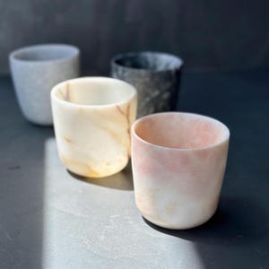 Handmade Afyon Pink Marmor Cocktailglas: Naturstein Weinschale