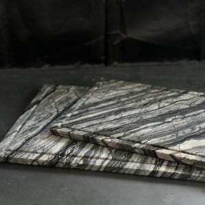 Bandejas decorativas de mármol antiguo, bandeja de mármol blanco y negro, centro de mesa de mármol, tabla de amasar de mármol, tablas de servir de mármol