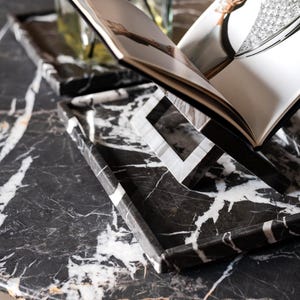 Toros Black Marble Tray, Marble Accent Decor, Aesthetic Marble Home Decor, Black Natural Stone Tray, Bedroom Vanitytray, Marble Serving Tray