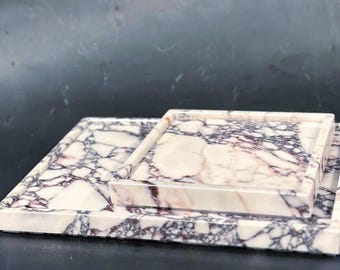 Calacatta Viola Marble Tray: Natural Stone Home Decor