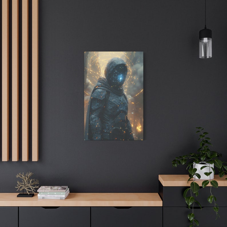 Cosmic Space Mage Fantasy Wall Art, Sci-fi Mystical Warrior Poster ...