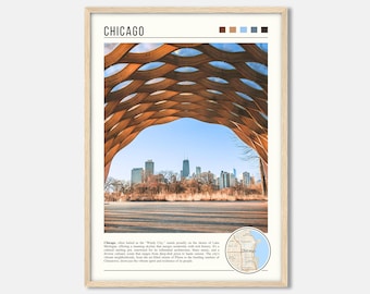Chicago Wall Art, Chicago Poster, Chicago Print, Chicago Travel, Chicago Artwork, Chicago Skyline Poster, Illinois Poster, Chicago Skyline