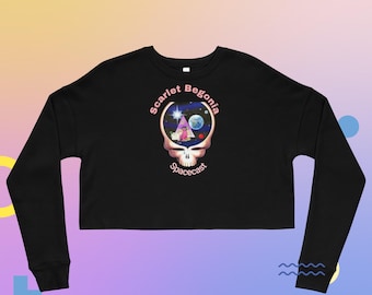 Scarlet Begonia Spacecast Crop Sweatshirt