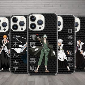 Japanese Manga Phone Case Comic Anime Cover for iPhone 15 14 13 12 Pro 11, fits Samsung S23 S22 A73 A53 A13, Pixel 8. Main Сharacters BLEACH