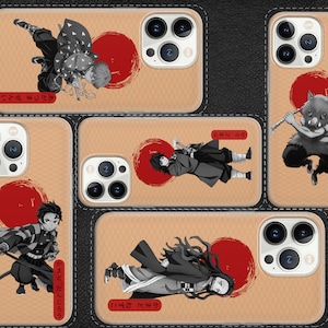Japanese Comic Phone Case Anime Manga Cover for iPhone 15 14 13 12 Pro 11, fits Samsung S23 S22 A73 A53 A13, Pixel 8. Main Сharacters Demon