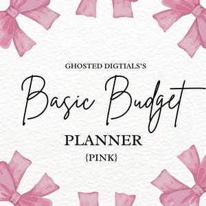 Pink Simple Monthly Budget Planner | Printable Budget Sheet | Easy-to-Use Finance Tracker | Instant Download PDF