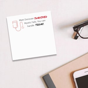 Vampire Diaries Post-It, Matt Donovan Survived Mystic Falls, Motivation für das Büro, Vampire Diaries Merch