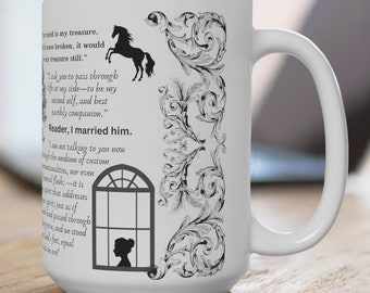 Jane Eyre Quotes Mug, Charlotte Bronte Bookish Gift
