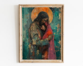 Mary Magdalene Modern Christian Art, Jesus Miracles, Bible Art, Spiritual, Religious Female Saints, Digital Download