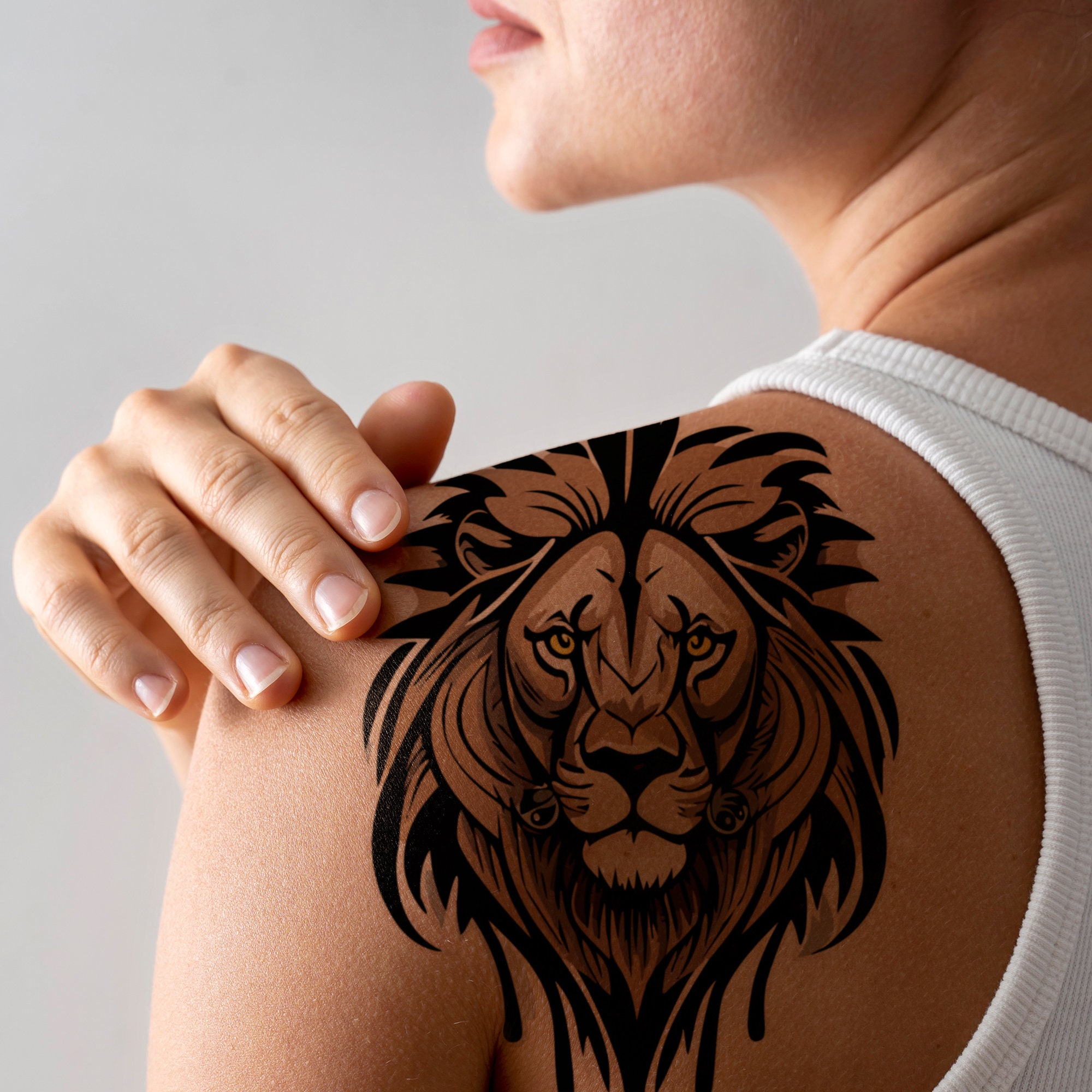 Buy Lion Tribal Tattoo Online In India - Etsy India