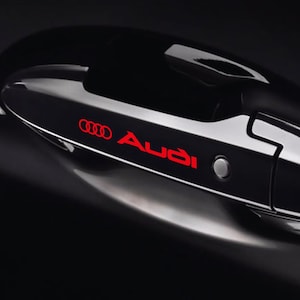 8 Pz Replica Grafica Adesivo Decalcomania Riproduzione Maniglie Compatibile per Audi Tuning Sticker Decal Pegatina Auto Estetica Sportiva