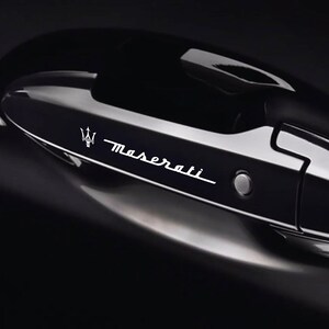 8 Pz Replica Grafica Adesivo Decalcomania Riproduzione Maniglie Compatibile per Maserati Tuning Sticker Decal Pegatina Estetica Sportiva 01