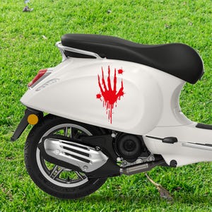 Sticker 25 x 12,5 CM HANDBLOED voor auto motorfiets scooter camper boot vrachtwagen kap off-road bestelwagen caravan tuning sticker sticker jeep vespa