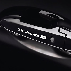 8 Pz Replica Grafica Adesivo Decalcomania Riproduzione Maniglie Compatibile per Audi Tuning Sticker Decal Pegatina Auto Estetica Sportiva 02