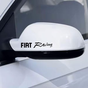 8 Pz Replica Grafica Adesivo Decalcomania Riproduzione Specchietti Compatibile per Fiat Tuning Sticker Decal Pegatina Specchi Sportiva 01
