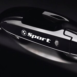 8 Pz Replica Grafica Adesivo Decalcomania Riproduzione Maniglie Compatibile per BMW Tuning Sticker Decal Pegatina Auto Estetica Sportiva