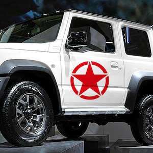 Sticker 50 x 50 CM MILITARY STAR 02 voor camper boot vrachtwagen auto motorkap off-road bestelwagen caravan tuning sticker sticker jeep pegatina camper