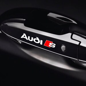 8 Pz Replica Grafica Adesivo Decalcomania Riproduzione Maniglie Compatibile per Audi S Tuning Sticker Decal Pegatina Estetica Sportiva 04