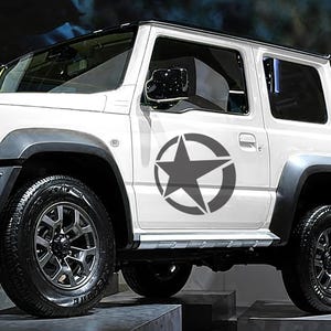Sticker 50 x 50 CM MILITARY STAR 01 voor camper boot vrachtwagen auto motorkap off-road bestelwagen caravan tuning sticker sticker jeep pegatina camper