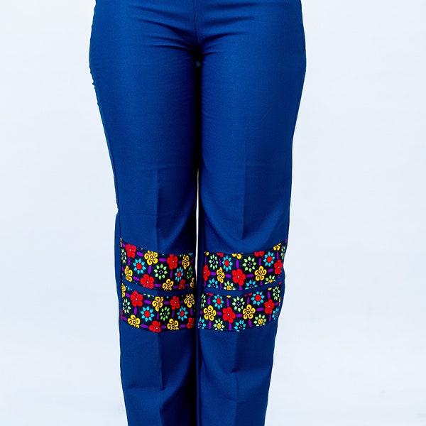 Ankara-Design Women's Pants Long Crepe and Ankara Print Pants Ankara Fashion Trousers Women's Stylish Bottoms African Print Women's Apparel