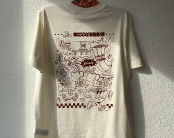 So geht’s: Cappuccino | Retro Cartoon T-Shirt | unisex T-Shirt | oversized T-Shirt